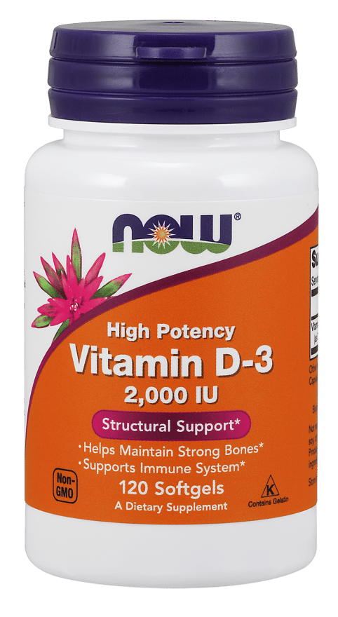 手数料安い [2個セット] ナウフーズ ビタミンD-3 サプリメント 2000IU 120粒 NOW Foods Vitamin D-3 ソフトジェル 