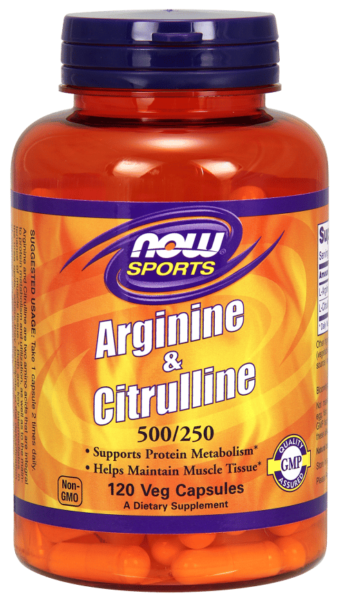 Now Foods アルギニン＆シトルリン 500 / 250 mg 120 ベジカプセル > L-アルギニン