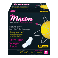 Maxim Hygiene Products MaxION  羽つき 生理用紙 レギュラーパッド 10パッド