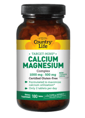 Country Life カルシウム - マグネシウム錯体 1,000 mg 180錠