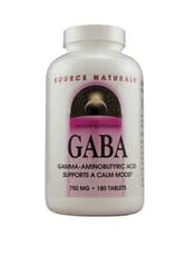 Source Naturals GABA (ガンマアミノ酪酸) 750 mg 180錠
