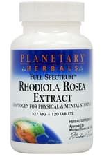 Planetary Supplement Rhodiola Rosea Extract Full Spectrum 327 mg 120 Tablets