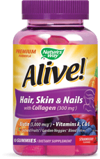 Nature\'s Way Alive! 髪、肌、爪、コラーゲン配合 300 mgイチゴ味 60グミ