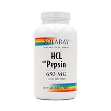 SOLARAY HCLウィズペプシン 650 mg 250 ベジカプセル