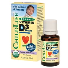 ChildLife オーガニック ビタミンD3 点滴薬 ナチュラルベリー味 10 ml