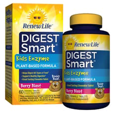 Renew Life Digest スマートキッズ酵素植物ベースのフォーミュラ60チュアブル錠