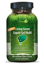 Irwin Naturals 男性用リビンググリーン液体ジェルマルチ 90ソフトジェル