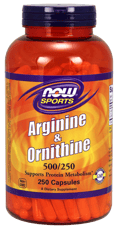 Now Foods アルギニン＆オルニチン 500 mg 250 カプセル