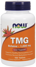 Now Foods  TMG（トリメチルグリシン）1,000 mg 100錠