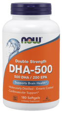 Now Foods DHA-500 500 mg 180 ソフトジェル