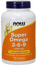 Now Foods スーパーオメガ3-6-9 1,200 mg 180ソフトジェル