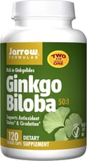 Jarrow Formulas GINKGO BILOBA 120 mg  120ベジカプセル -  2パック