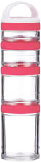 Blender Bottle GoStak Portable Stackable Containers Pink 4 Pack