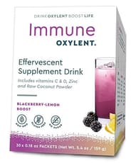 オキシレント 発泡性免疫サプリメントドリンク ブラックベリー・レモンブースト 30包入り 5.4オンス
