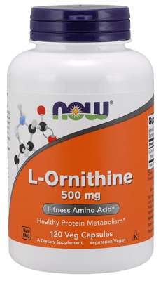 Now Foods  Lオルニチン 500 mg 120 ベジカプセル