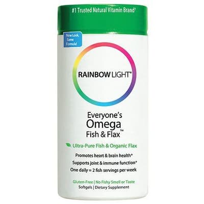 Rainbow Light オメガフィッシュ&フラックス 60ソフトジェル