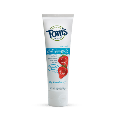 Tom's of Maine 子供用歯磨き粉、フッ素無添加、シリーストロベリー 4.2 oz
