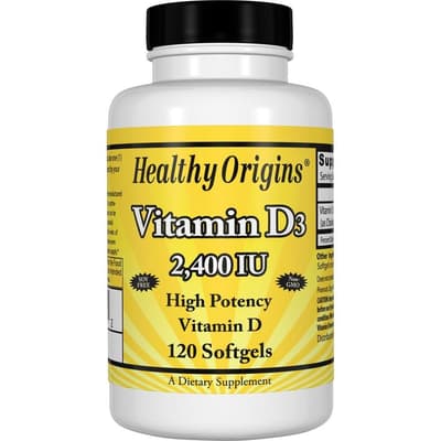Healthy Origins ビタミン D3 2,400 IU 120 ソフトジェル