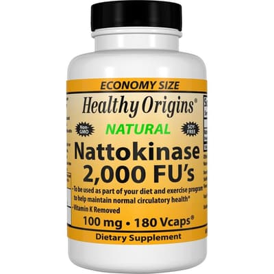 Healthy Origins 納豆 2,000 FU 100 mg 180ベジカプセル