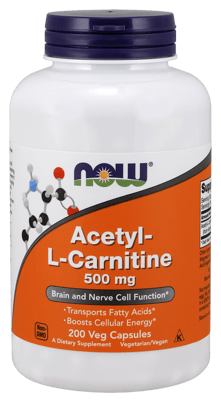Now Foods アセチル-L-カルニチン 500 mg 200ベジカプセル