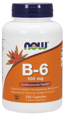 Now Foods B-6 100 mg 250 カプセル